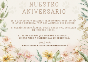 tarjeta aniversario 1 dona tu regalo thumbnail